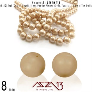 5810-305 Crystal Powder Almond Pearl 8 mm (İnci) / 30 Adet