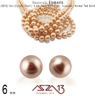 5810-769 Crystal Rose Gold Pearl 6 mm (İnci) / 40 Adet
