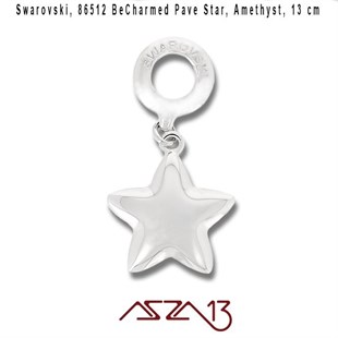 Swarovski 86512 Amethyst ve Light Amethyst (BeCharmed Pave) 13 mm Sallantı Pave