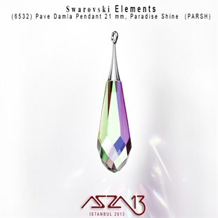 6532  001 PARSH (Crystal Paradise Shine) Pure Drop Pendant 21 mm / Paket İçeriği 1 Adet