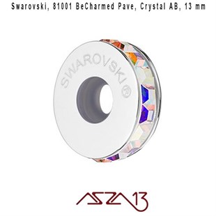 Swarovski 81001 Aurore Boreale (BeCharmed Pave  Stopper) 13 mm Pave