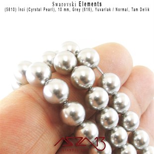 5810-616 Crystal Light Grey Pearl 10 mm (İnci) / 15 Adet
