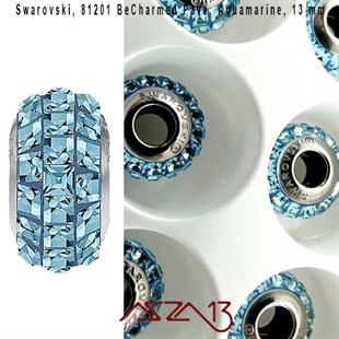 Swarovski 81201 Aquamarine (BeCharmed Pave) 13 mm Pave