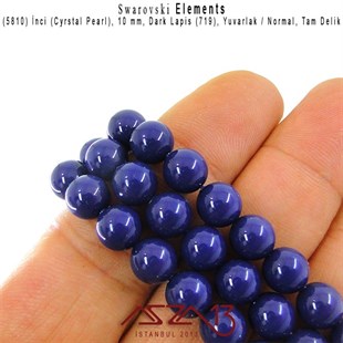 5810-719 Crystal Dark Lapis Pearl 10 mm (İnci) / 15 Adet