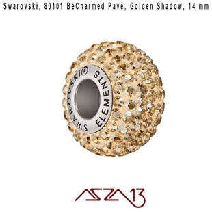 Swarovski 80101 Golden Shadow (BeCharmed Pave) 14 mm Pave