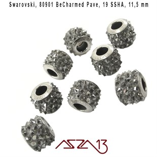 Swarovski 80901 001 Silver Shade (BeCharmed Pave Spikes) 11,5 mm Pave