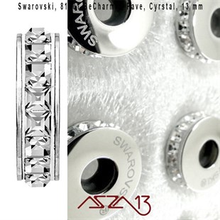 Swarovski 81001 Crystal (BeCharmed Pave  Stopper) 13 mm Pave