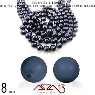 5810-818 Crystal Night Blue Pearl 8 mm (İnci) / 30 Adet