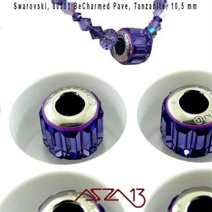 Swarovski 80301 Tanzanite (BeCharmed Bead) 10,5 mm Pave