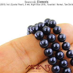 5810-818 Crystal Night Blue Pearl 6 mm (İnci) / 40 Adet