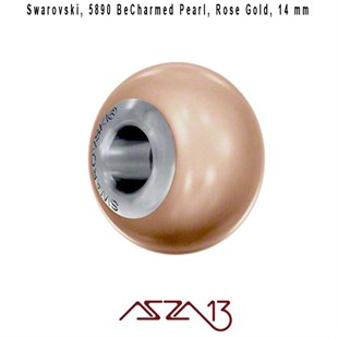 Swarovski 5890 Rose Gold (BeCharmed Pearl) 14 mm Pave