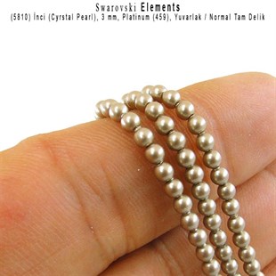 5810-459 Crystal Platinum Pearl 3 mm (İnci) / 50 Adet