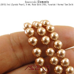 5810-769 Crystal Rose Gold Pearl 6 mm (İnci) / 40 Adet