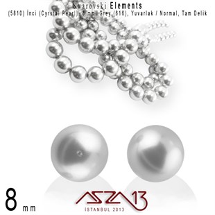 5810-616 Crystal Light Grey Pearl 8 mm (İnci) / 30 Adet