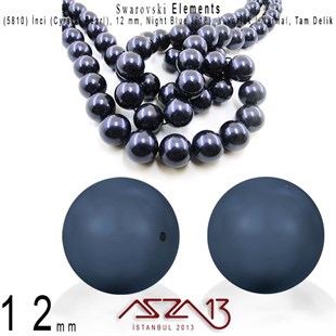 5810-818 Crystal Night Blue Pearl 12 mm (İnci) / 10 Adet