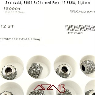 Swarovski 80901 001 Silver Shade (BeCharmed Pave Spikes) 11,5 mm Pave