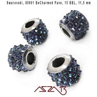 Swarovski 80901 001 Bermuda Blue (BeCharmed Pave Spikes) 11,5 mm Pave