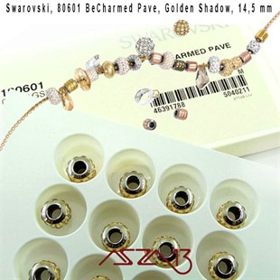 Swarovski 80601 Golden Shadow (BeCharmed Pave Cabochon) 10,5 mm Pave