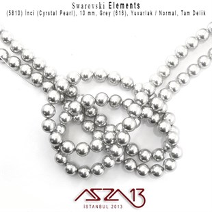 5810-616 Crystal Light Grey Pearl 10 mm (İnci) / 15 Adet