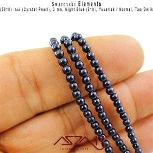 5810-818 Crystal Night Blue Pearl 3 mm (İnci) / 50 Adet