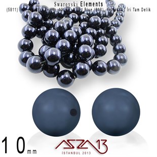 5811-818 Crystal Night Blue Pearl 10 mm (İri Delik İnci) / 15 Adet