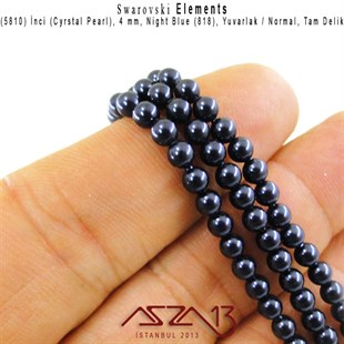 5810-818 Crystal Night Blue Pearl 4 mm (İnci) / 50 Adet