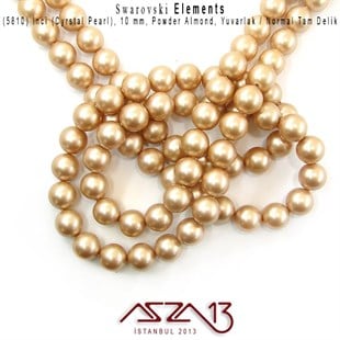 5810-305 Crystal Powder Almond Pearl 10 mm (İnci) / 15 Adet