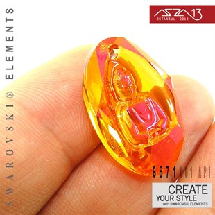6871  001 API (Crystal Astral Pink) Buddha Pendant (Buda Kolye Ucu) 28x19,8 mm / Paket İçeriği 1 Adet