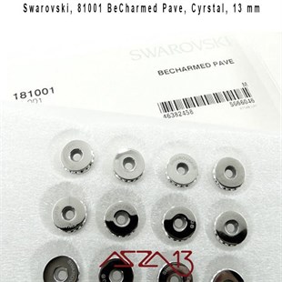 Swarovski 81001 Crystal (BeCharmed Pave  Stopper) 13 mm Pave