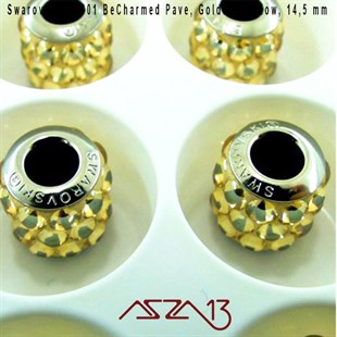 Swarovski 80601 Golden Shadow (BeCharmed Pave Cabochon) 10,5 mm Pave