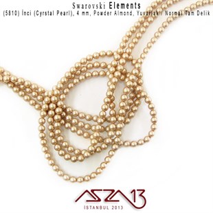 5810-305 Crystal Powder Almond Pearl 4 mm (İnci) / 50 Adet