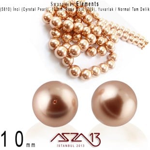 5810-769 Crystal Rose Gold Pearl 10 mm (İnci) / 15 Adet