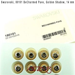 Swarovski 80101 Golden Shadow (BeCharmed Pave) 14 mm Pave