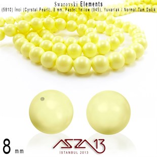 5810-945 Crystal Pastel Yellow Pearl 8 mm (İnci) / 30 Adet