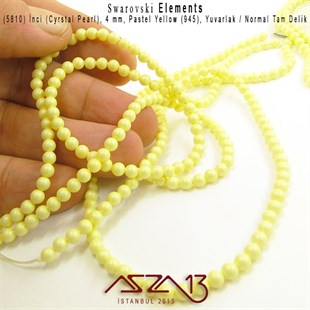 5810-945 Crystal Pastel Yellow Pearl 4 mm (İnci) / 50 Adet