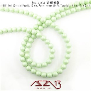 5810-967 Crystal Pastel Green Pearl 10 mm (İnci) / 15 Adet