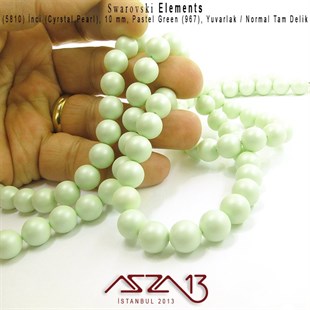 5810-967 Crystal Pastel Green Pearl 10 mm (İnci) / 15 Adet