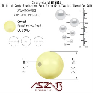 5810-945 Crystal Pastel Yellow Pearl 6 mm (İnci) / 40 Adet