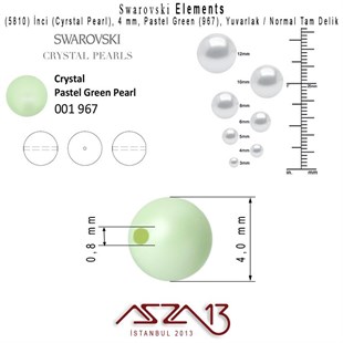 5810-967 Crystal Pastel Green Pearl 4 mm (İnci) / 50 Adet