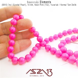5810-732 Crystal Neon Pink Pearl 10 mm (İnci) / 15 Adet