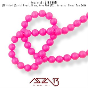 5810-732 Crystal Neon Pink Pearl 10 mm (İnci) / 15 Adet
