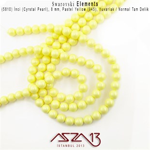 5810-945 Crystal Pastel Yellow Pearl 8 mm (İnci) / 30 Adet