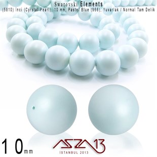 5810-966 Crystal Pastel Blue Pearl 10 mm (İnci) / 15 Adet