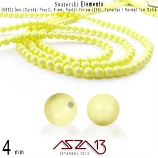 5810-945 Crystal Pastel Yellow Pearl 4 mm (İnci) / 50 Adet