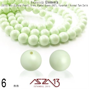 5810-967 Crystal Pastel Green Pearl 6 mm (İnci) / 40 Adet