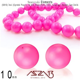 5810-732 Crystal Neon Pink Pearl 10 mm (İnci) / 15 Adet