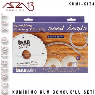 Kumihimo 4 Nolu Kit (Boncuk ve İpler)