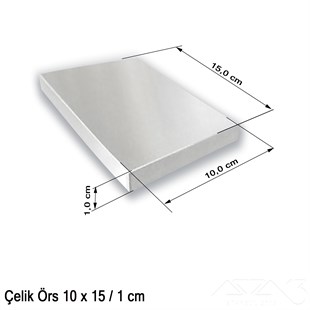 Örs - Çelik - 10x15/1 cm
