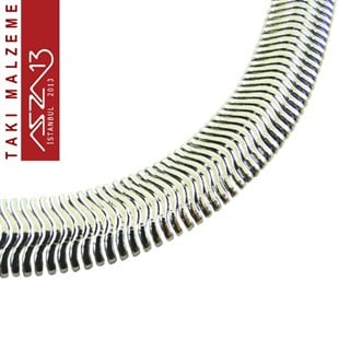 Micron 22K Paladyum Kaplamalı Yassı Yılan 6x2,5 mm Zincir / Paket İçeriği 42 cm