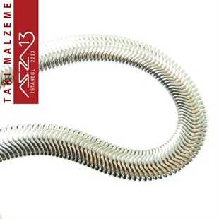 Micron 22K Paladyum Kaplamalı Yassı Yılan 6x2,5 mm Zincir / Paket İçeriği 42 cm